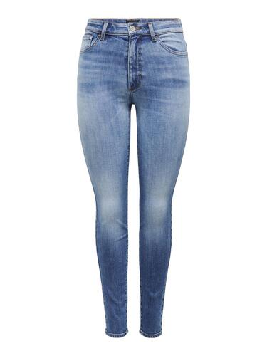 Jeans Skinny Fit hohe Taille Rei�verschluss G�rtelschlaufen 