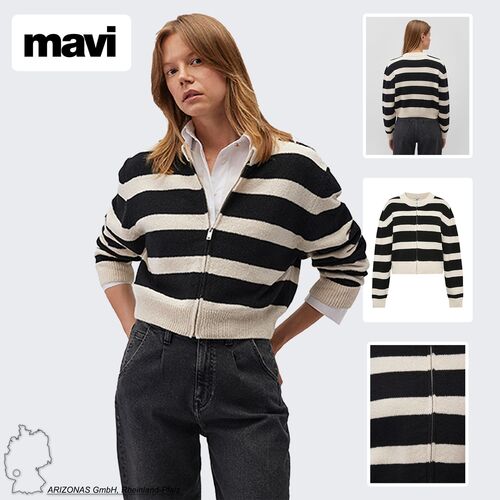 Strickjacke Regular Fit Rei�verschluss Cardigan