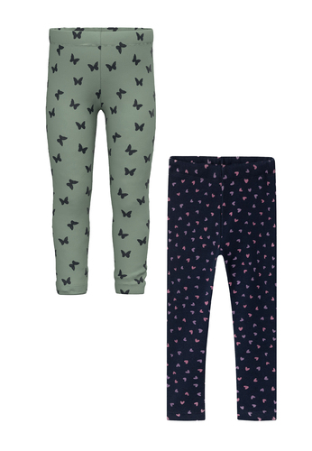 Hose 2er-Set Regular Fit Elastisch Allover-Print 