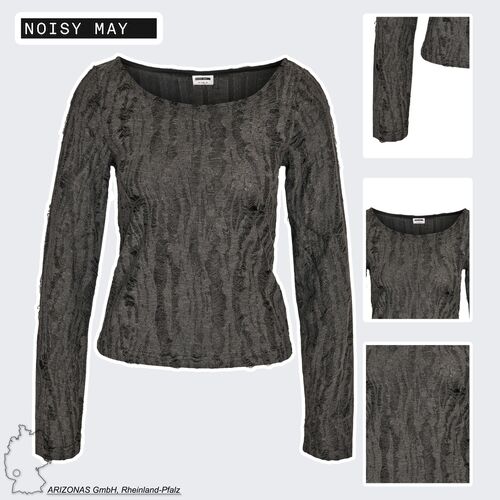 Top U-Boot-Ausschnitt enger Schnitt lange �rmel