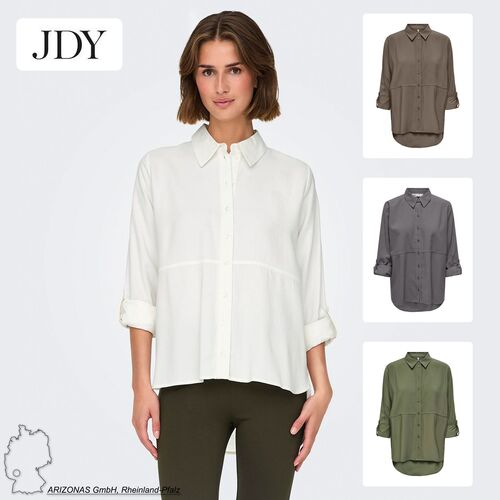 Bluse Hemdkragen Volumin�se �rmel B�ndchen