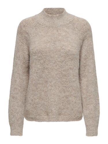 Strickpullover Hoher Kragen Langarm 