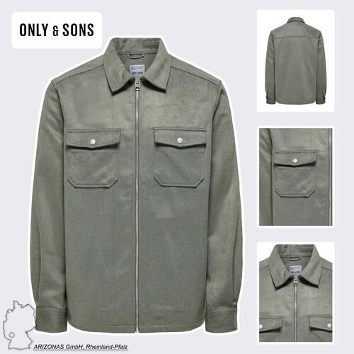 Hemdjacke Rei�verschluss Brusttaschen Regular