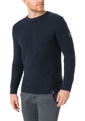 Strickpullover Rundhals 3D Muster Regular Fit 