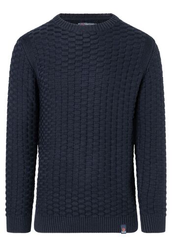 Strickpullover Rundhals 3D Muster Regular Fit 
