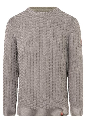 Strickpullover Rundhals 3D Muster Regular Fit 