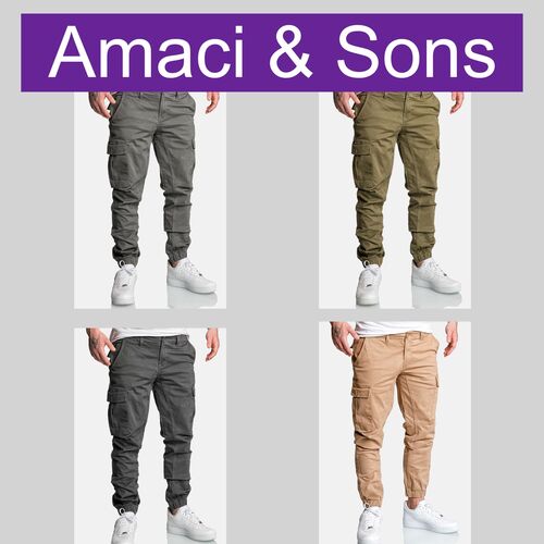 Cargo Jogger Pants Stretch Chino Hose A&S