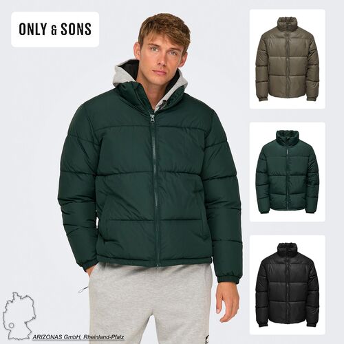 Steppjacke kurz Stehkragen gesmokte �rmelb�ndchen