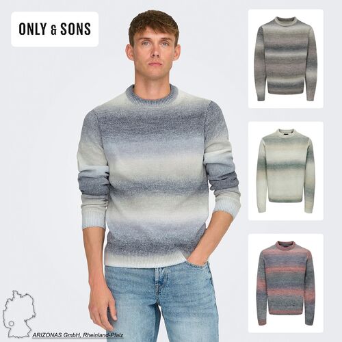 Strickpullover Rundhals Flachstrick Regular Fit 