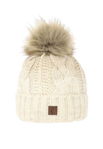 Damen Bommelm�tze mit Farbverlauf Thermo Strickm�tze  