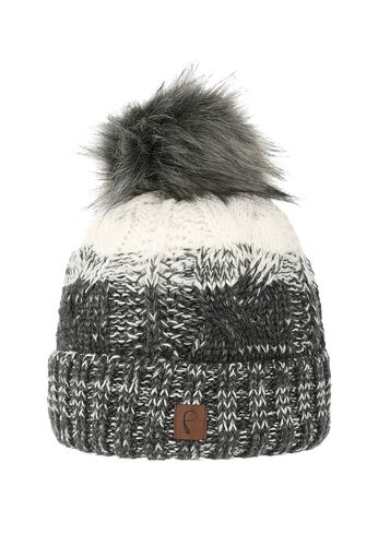 Damen Bommelm�tze mit Farbverlauf Thermo Strickm�tze  