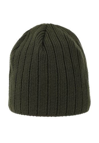 Strick Beanie mit Fleece-Innenfutter und glatter Oberfl�che 