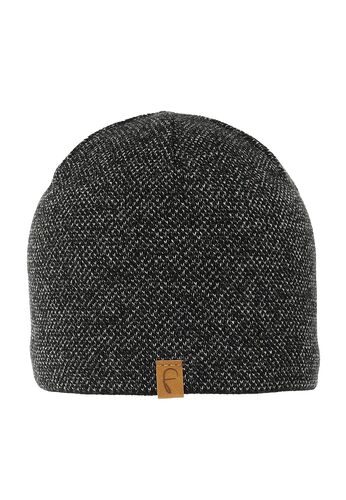 Strick Beanie mit Fleece Innenfutter und Melange Design 