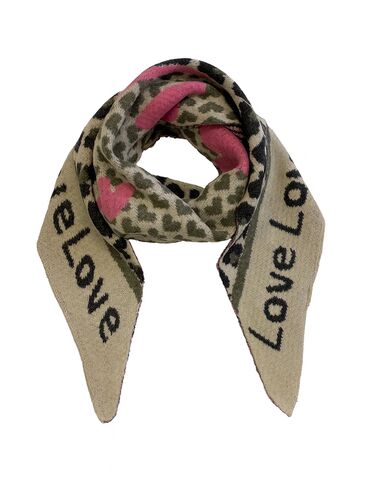 Leopardenmuster Dreieckstuch Animal Love mit cozy Oberfl�che 