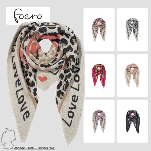 Leopardenmuster Dreieckstuch Animal Love mit cozy Oberfl�che