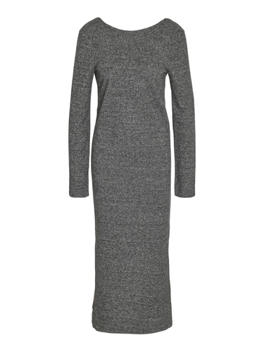 Damen Kleid Lang Rundhals Langarm Regular Fit 