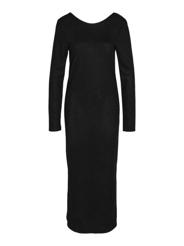 Damen Kleid Lang Rundhals Langarm Regular Fit 