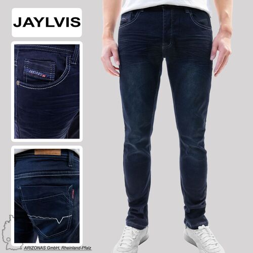 Feine Denim Jeans mit Kontrastn�hten und Design Falten