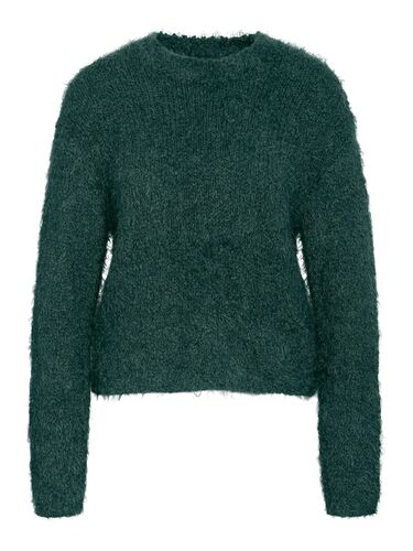 Strickpullover Relaxed Fit flauschiger Stoff 