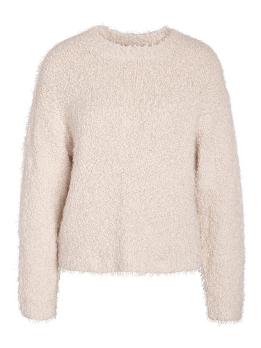 Strickpullover Relaxed Fit flauschiger Stoff 