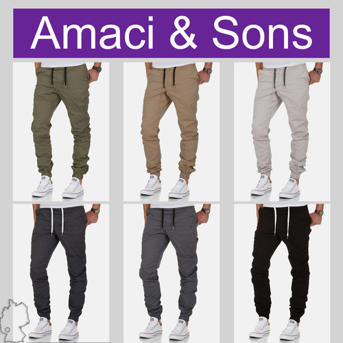 Stretch Jogger Chino Pants Hose Twill Style elastisch A&S