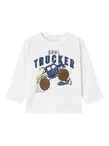 Langarmshirt Rundhals Monstertruck Longsleeve 3D Patch-Print 