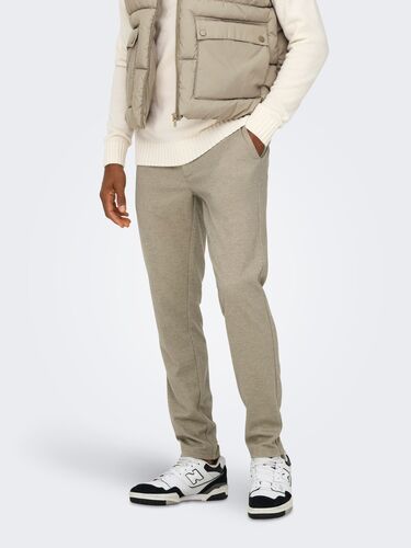 Hose Chino Slim Fit Rei�verschluss G�rtelschlaufen 