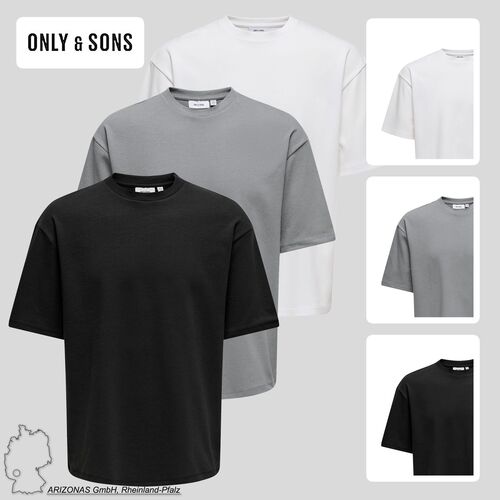 Bequemes Rundhals T-Shirt Dropped Shoulder