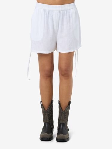 Leichte Shorts mit Kordelzug und elastischem Bund 