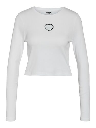 Crop Top Langarmshirt mit Cut-out 