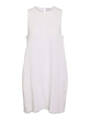 Leinen Kleid mit Fransen-Detail und modernem Schnitt 