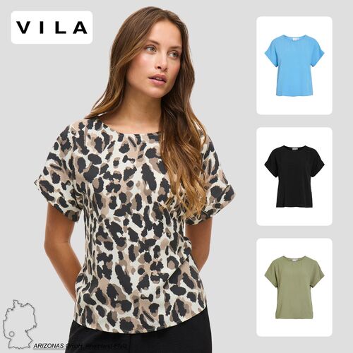 Modisches T-Shirt mit Crepe Design und Rundhalsausschnitt