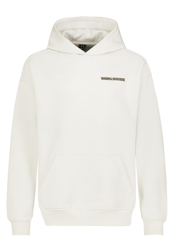 Kapuzenpullover mit K�ngurutasche und Logoprint 