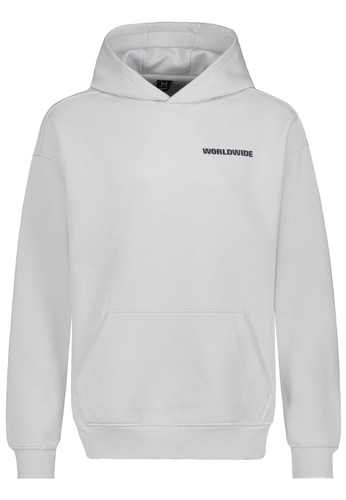 Kapuzenpullover mit K�ngurutasche und Logoprint 