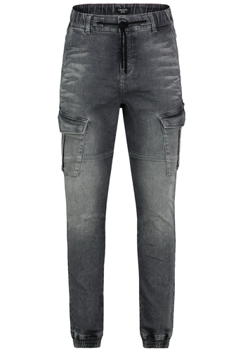 Jogger-Jeans mit Kordelzug und Cargotaschen 