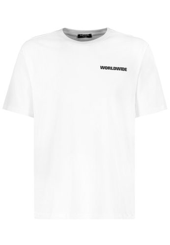 T-Shirt mit WORLDWIDE Frontprint Kurzarm 