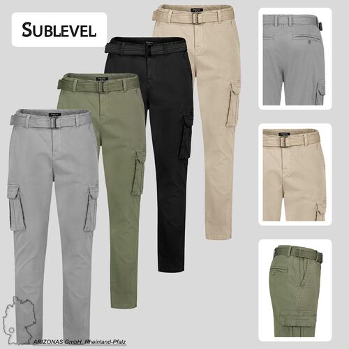 Cargo-Hose mit G�rtel und Seitentaschen