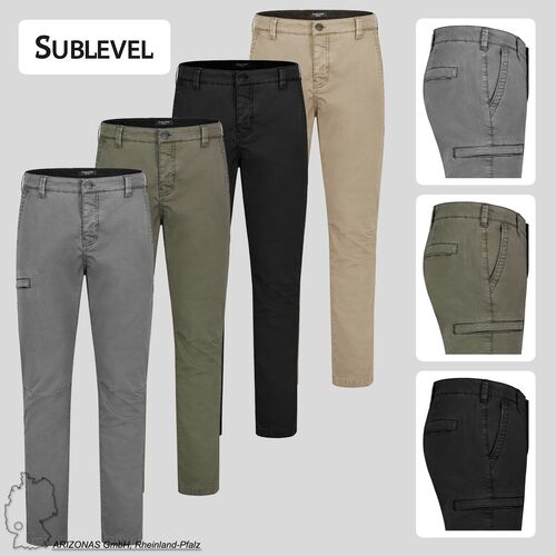 Feine Chino Hose mit Cargotasche