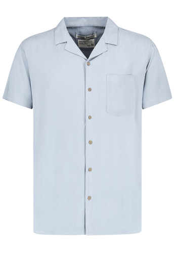 Kurzarm Hemd mit Knopfleiste und Brusttasche 