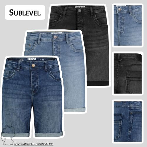 Bermuda Jeans-Shorts mit umgeschlagenem Saum