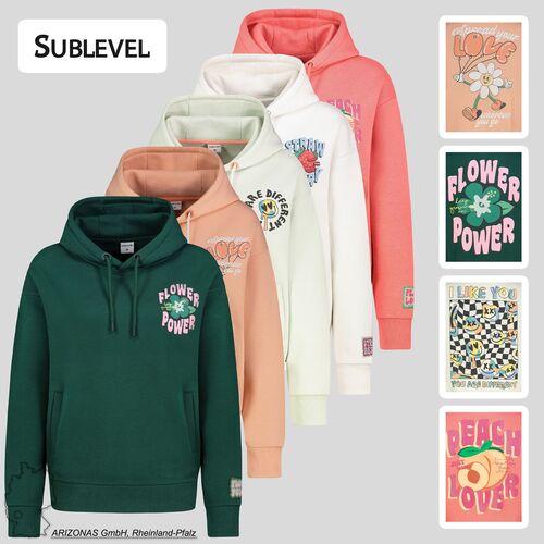 Hoodie mit Spread Your Love Schriftzug