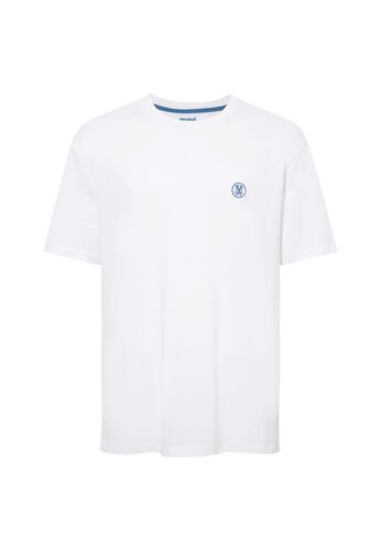 Rundhals-T-Shirt mit markantem Brustlogo 