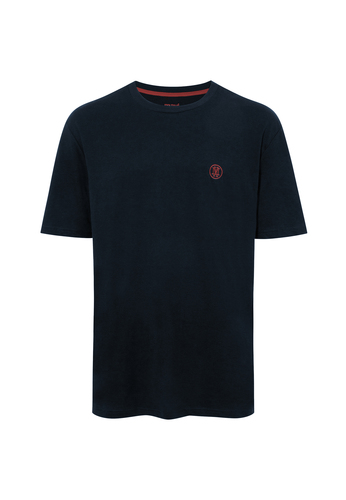 Rundhals-T-Shirt mit markantem Brustlogo 