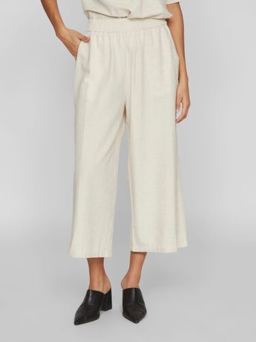 Weite Culotte-Hose mit elastischem Bund 