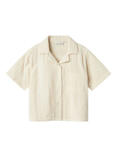 Kurz�rmeliges Kinder-Hemd mit Brusttasche und Kragen 