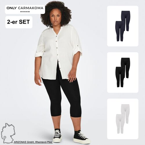 2er-SET 3/4 Leggings Stretch Shorts 