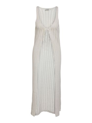 Grobstrick Cardigan mit V-Ausschnitt und Schn�rdetail, Maxil�nge 