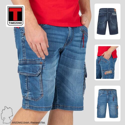 Denim Bermuda Jeans Shorts mit Cargo-Taschen