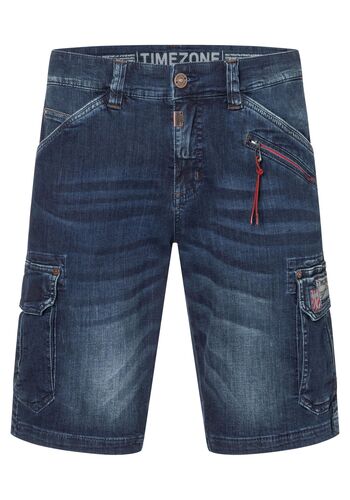 Denim Bermuda Jeans Shorts mit Cargo-Taschen 
