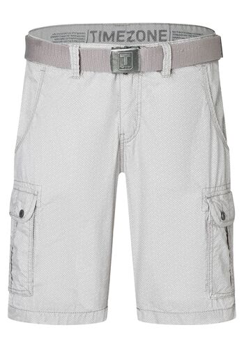 Feine Cargo Chino Shorts mit geometrischem Muster und G�rtel 